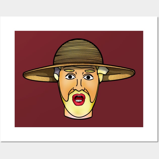 Straw hat Lloyd Baxter face Wall Art by doublebeta